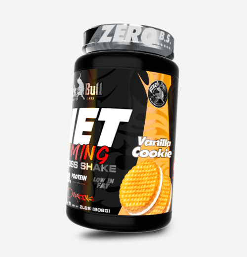 Black Bull Slimming Weight Loss Shake Side view - Vanilla Cookie Flavour